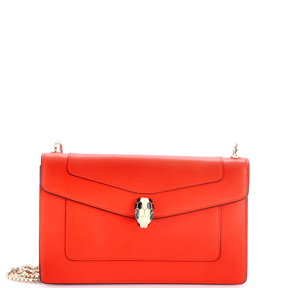 Bvlgari Small Serpenti Forever Wallet on Chain Leather
